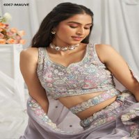 PF SERIES 6067 COLORS WHOLESALE POLY CHIFFON WITH HEAVY WORK DESIGNER LEHENGA FOR ANY OCCASION