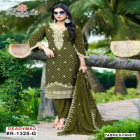 R 1328 NX BY RAMSHA EFGH FANDY DESIGNER FULLY STITCH PAKISTANI 3PCS DRESS