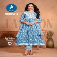 MOHINI VOL 4 BY KAYA KURTI ELEGANT ANARKALI 3PCS SET