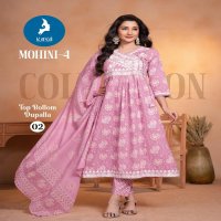 MOHINI VOL 4 BY KAYA KURTI ELEGANT ANARKALI 3PCS SET