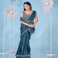 AMOHA TRENDS SHOWCASES A357 PARTY WEAR AESTHETIC READY TO WEAR SAREE