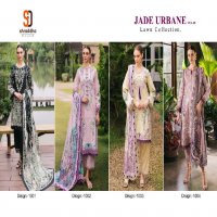 SHRADDHA JADE URBANE VOL-1 WHOLESALE LAWN COTTON PRINTED WITH EMBROIDERY PATCH STYLIST PAKISTANI SUITS