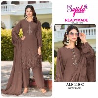 ALK-110 BY SAJIDA DESIGNER 3PCS READYMADE INDIAN PAKISTANI SUITS