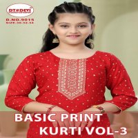 DT DEVI BASIC PRINT KURTI VOL 3 9015 FULLY STITCH CASUAL RAYON KIDS COMBO KURTIS