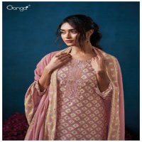 GANGA DEVIN S3497 WHOLESALE PREMIUM COTTON PRINTED SEMI STITCHED CLASSIC STYLE SALWAR SUITS