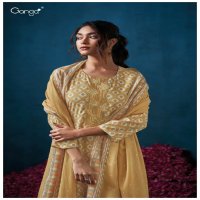 GANGA DEVIN S3497 WHOLESALE PREMIUM COTTON PRINTED SEMI STITCHED CLASSIC STYLE SALWAR SUITS