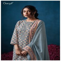 GANGA DEVIN S3497 WHOLESALE PREMIUM COTTON PRINTED SEMI STITCHED CLASSIC STYLE SALWAR SUITS