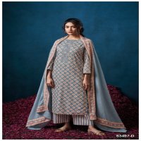 GANGA DEVIN S3497 WHOLESALE PREMIUM COTTON PRINTED SEMI STITCHED CLASSIC STYLE SALWAR SUITS