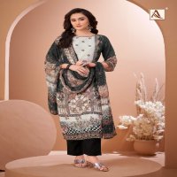 ALOK SUITS BLACK MIRROR WHOLESALE PURE VISCOSE MASLIN DIGITAL PRINT WITH HAND WORK CLASSIC PAKISTANI SUITS