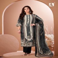 ALOK SUITS BLACK MIRROR WHOLESALE PURE VISCOSE MASLIN DIGITAL PRINT WITH HAND WORK CLASSIC PAKISTANI SUITS