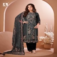 ALOK SUITS BLACK MIRROR WHOLESALE PURE VISCOSE MASLIN DIGITAL PRINT WITH HAND WORK CLASSIC PAKISTANI SUITS