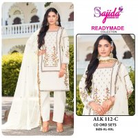 SAJIDA DESIGNER ALK-112 ROMAN SILK READYMADE PAKISTANI STYLISH 3PCS DRESS