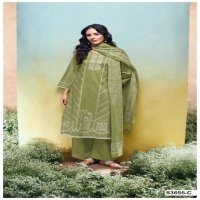 GANGA SANULI S3655 WHOLESALE PREMIUM COTTON PRINTED WITH EMBROIDERY WORK DESIGNER SLAWAR SUITS