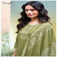 GANGA SANULI S3655 WHOLESALE PREMIUM COTTON PRINTED WITH EMBROIDERY WORK DESIGNER SLAWAR SUITS