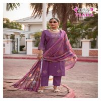 TIARA VOL 1 BY MYSTIC 9 PREMIUM QUALITY VERTICAN SHIMMER STRAIGHT CUT KURTI BOTTOM DUPATTA
