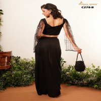 C278 BY AMOHA TRENDZ LYCRA FULLY STITCHED CROP TOP WITH PLAZO STYLE WESTERN WEAR