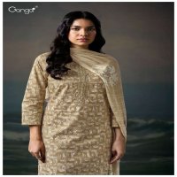 GANGA LEGETO S3643 WHOLESALE PREMIUM COTTON PRINTED WITH EMBROIDERY PARTY WEAR SUITS
