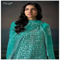 GANGA LEGETO S3643 WHOLESALE PREMIUM COTTON PRINTED WITH EMBROIDERY PARTY WEAR SUITS