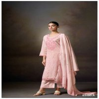GANGA PRINCY S3480 WHOLESALE PREMIUM PURE MAL PRINTED WITH HAND WORK BEAUTIFUL 3PCS SALWAR SUITS