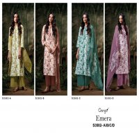 GANGA EMERA S3582 WHOLESALE PREMIUM COTTON PRINTED WITH EMBROIDERY WOK CLASSY SALWAR SUITS