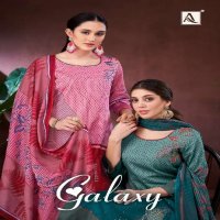 GALAXY BY ALOK WHOLESALE PURE ZAM COTTON FANCY PRINT WITH HAND WORK 3 PCS DRESS MATERIAL