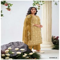 GANGA PRESENT S3599 WHOLESALE UNIQUE COLOR COMBINATION COTTON PRINTED WITH WORK DESIGNER SUITS