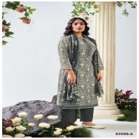 GANGA PRESENT S3599 WHOLESALE UNIQUE COLOR COMBINATION COTTON PRINTED WITH WORK DESIGNER SUITS