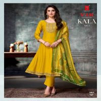 VIR KALA VOL-3 WHOLESALE VERTICAL FABRIC WITH EMBROIDERY WORK READYMADE ANARKALI PRETTY SUITS