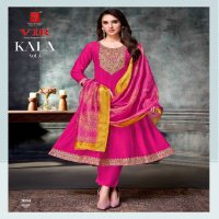 VIR KALA VOL-3 WHOLESALE VERTICAL FABRIC WITH EMBROIDERY WORK READYMADE ANARKALI PRETTY SUITS