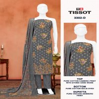 TISSOT 3302 BY BIPSON PRINT UNSTITCHED 3PCS DRESS COLLECTION