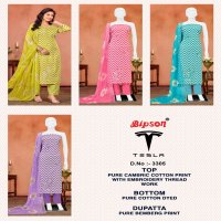 TESLA 3305 BY BIPSON PRINT UNSTITCHED 3PCS CASUAL DRESS SET