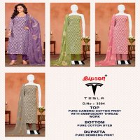 TESLA 3304 BY BIPSON PRINT UNSTITCHED 3PCS TRENDY DRESS SET