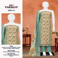 TISSOT 3307 BY BIPSON PRINT SWEET UNSTITCHED 3PCS DRESS MATERIAL