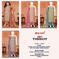 TISSOT 3307 BY BIPSON PRINT SWEET UNSTITCHED 3PCS DRESS MATERIAL
