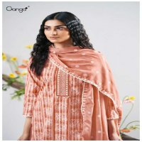 GANGA KACEY S3560 WHOLESALE COTTON PRINTED WITH EMBROIDERY WORK DESIGNER SUITS