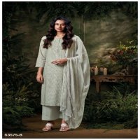 GANGA DELIA S3575 WHOLESALE PURE COTTON PRINTED WITH EMBROIDERY WORK SEMI STITCHED SALWAR KAMEEZ