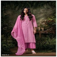 GANGA DELIA S3575 WHOLESALE PURE COTTON PRINTED WITH EMBROIDERY WORK SEMI STITCHED SALWAR KAMEEZ
