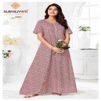 PEARL VOL 2 BY SURYAJYOTI COTTON COMFORTABLE FULLY STITCH NIGHTY FOR WOMENS