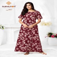 PEARL VOL 2 BY SURYAJYOTI COTTON COMFORTABLE FULLY STITCH NIGHTY FOR WOMENS