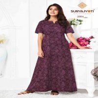 PEARL VOL 2 BY SURYAJYOTI COTTON COMFORTABLE FULLY STITCH NIGHTY FOR WOMENS