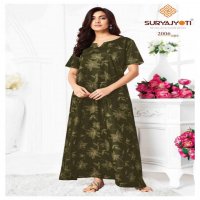 PEARL VOL 2 BY SURYAJYOTI COTTON COMFORTABLE FULLY STITCH NIGHTY FOR WOMENS