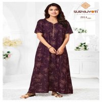 PEARL VOL 2 BY SURYAJYOTI COTTON COMFORTABLE FULLY STITCH NIGHTY FOR WOMENS