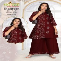 HARIYAALI MAHREEN VERTICAN READYMADE ELEGANCE COMBO SET KURTI WITH PLAZZO EXPORTS