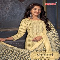 SHIBORI D.NO 2573 BY BIPSON PRINTS COTTON FANCY COMFY WEAR JARI WORK SALWAR SUIT