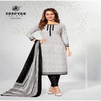 DEEPTEX AALIZA BLACK AND WHITE VOL 3 COTTON ELEGANCE DRESS MATERIALS