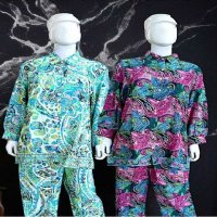 JISHA KAFTAN PRESENT SILK CO ORD SETS WHOLSALE GOLDEN FOIL PRINTED POLU SILK STYLIST CORD SET