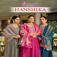 HANSIKA VOL 1 BY MYSTIC 9 GADHVAL FULLY STITCH FASHIONABLE SUIT FOR WOMENS