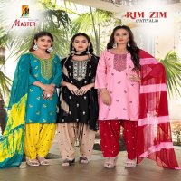 MASTER RIMZIM RAYON READYMADE STYLISH LOOK PATIYALA SUITS WHOLESALER