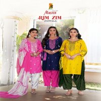 MASTER RIMZIM RAYON READYMADE STYLISH LOOK PATIYALA SUITS WHOLESALER