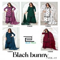 BLACK BUNNY VOL 15 BY BLUE HILLS RAYON READYMADE BIG SIZE UNIQUE PLAZZO SUIT FOR WOMENS